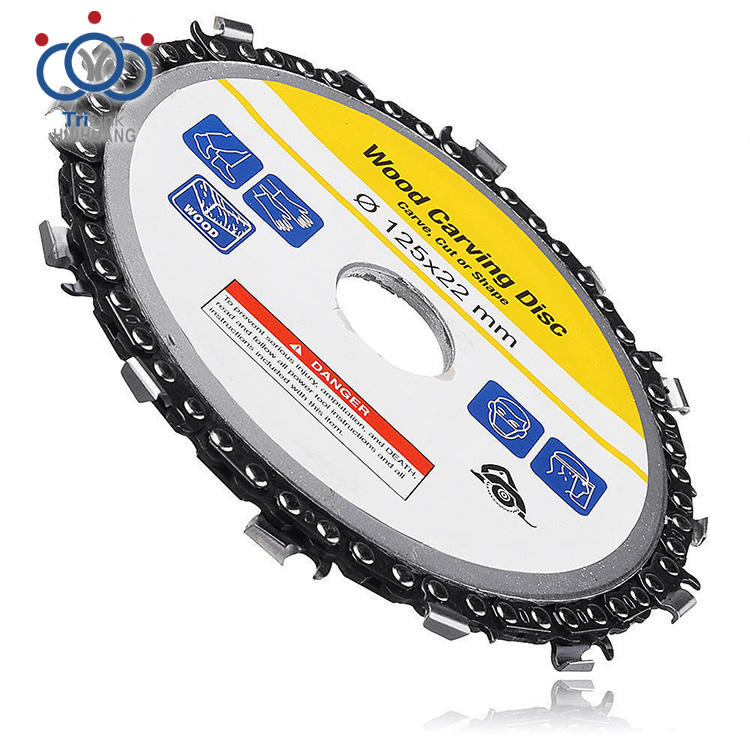 Disco y cadena de amoladora, hoja de sierra circular de China, disco abrasivo de carburo para tallado de madera