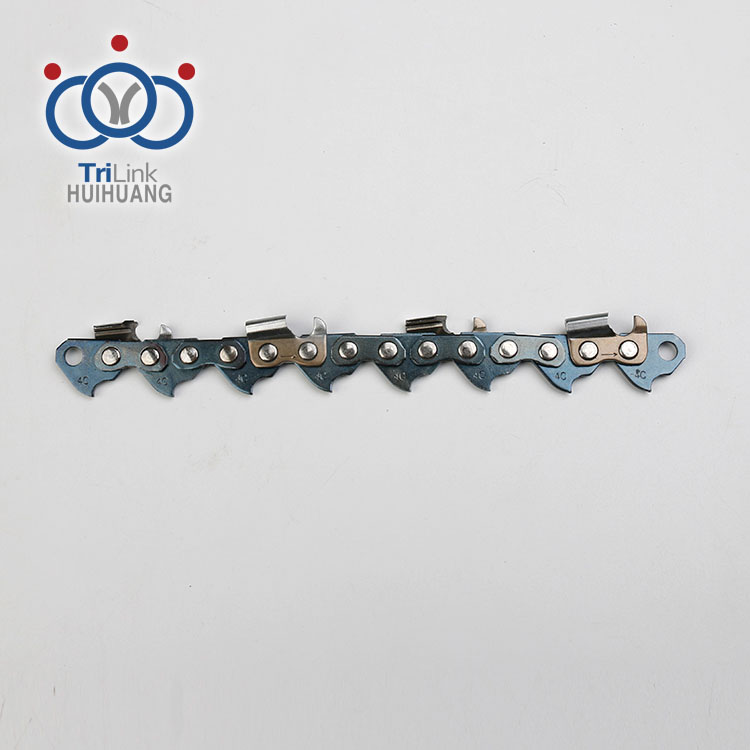 Detalle de cadena y barra gu&iacute;a de motosierra